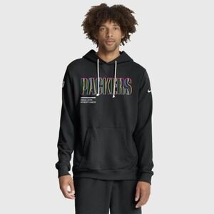 Nike Green Bay Packers 2025 Black Crucial Catch Hoodie Black Large New With Tags